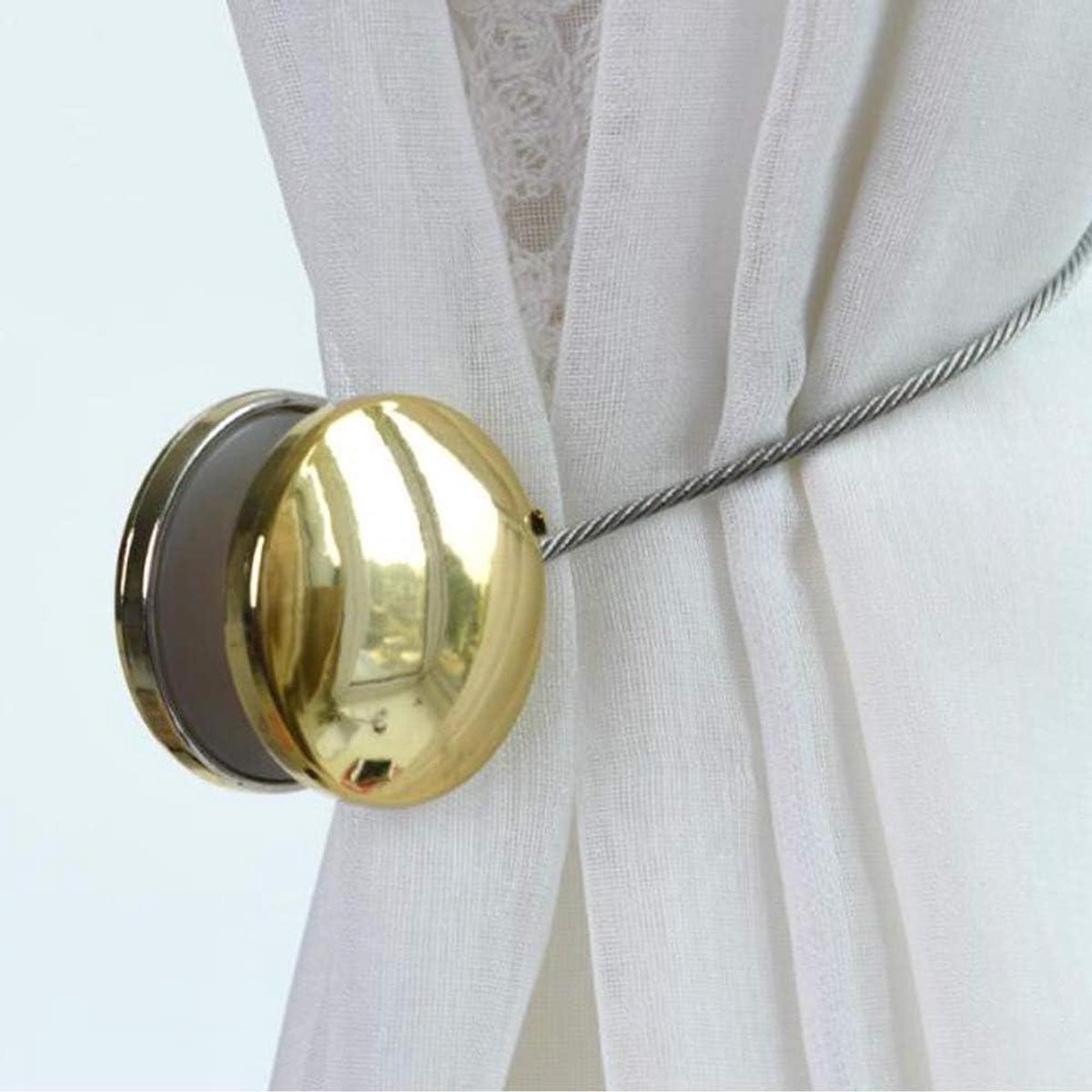 Magnetische Gordijn Tiebacks - Gordijn Clips - 4 stuks - Goud