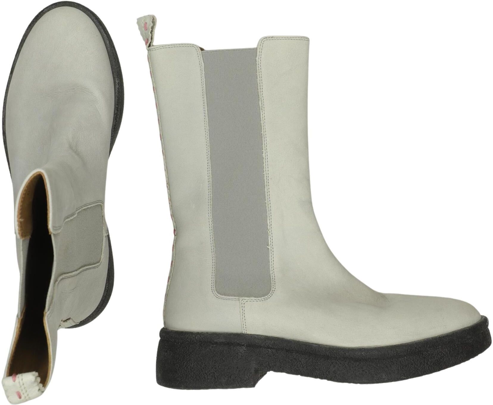 Crick IT Damen Stiefel, Grau, Gr. EU 39, Leder - Second Hand