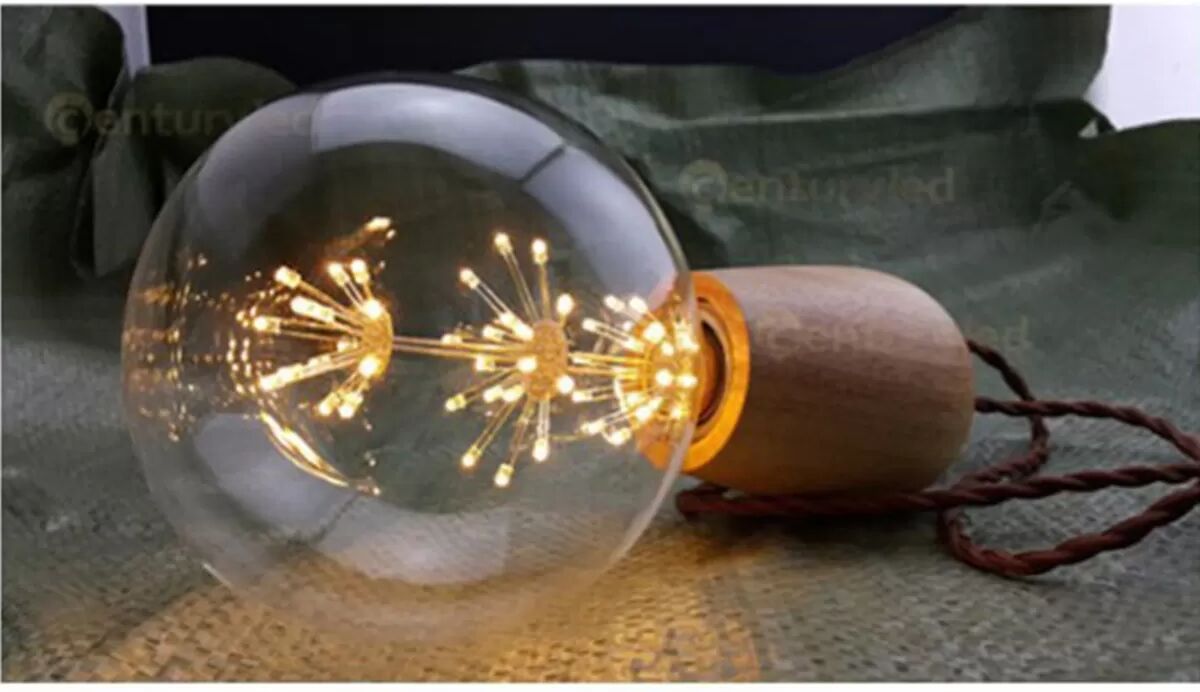 INF 3W 2200K Warmgelbe LED Filament Glühbirne - E26/E27 Sockel, Dekoratives Sternenhimmel Design