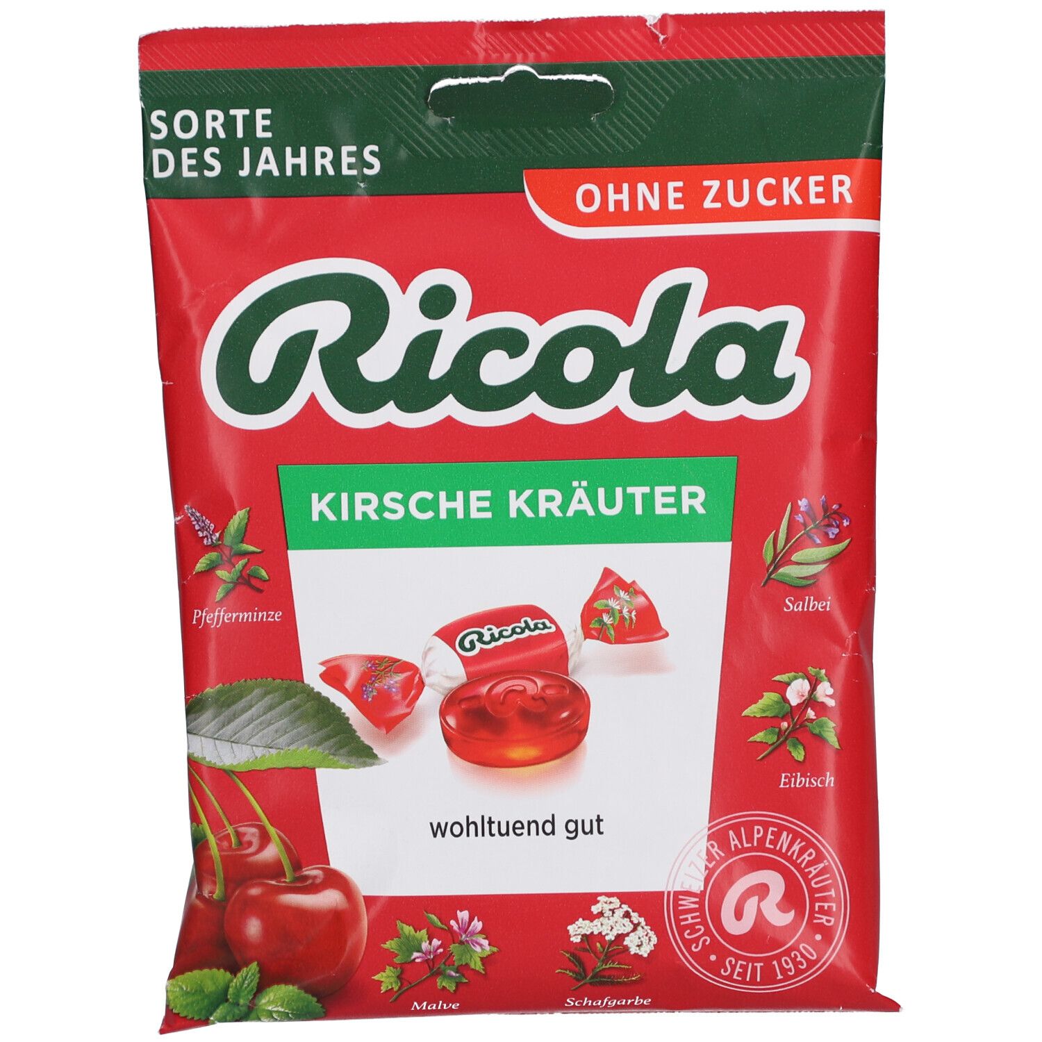 Ricola o.Z.Beutel Kirsche Kräuter Bonbons 75 g