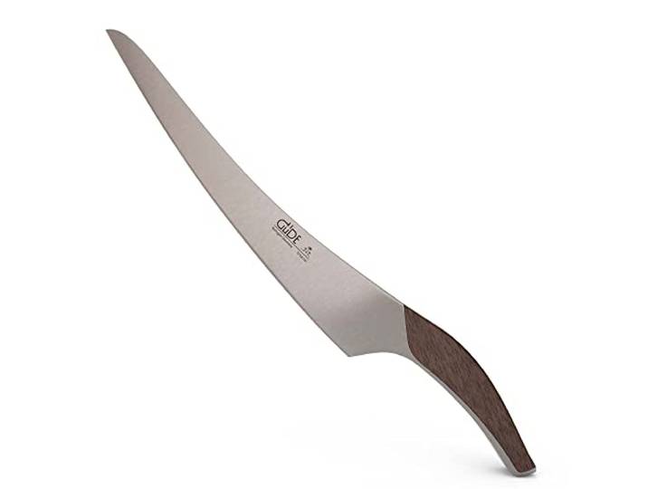GÜDE Solingen - Tranchiermesser geschmiedet, 26 cm, Räuchereiche, SYNCHROS, Handmade Germany, Braun