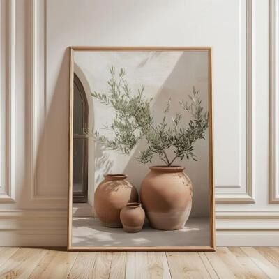 Uplift Picks Minimalist Olive Tree Canvas Wall Art Mediterranean Botanical Poster 04 20x30 Cm