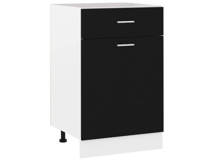 Armoire de cuisine - oVsky - Noir - 50x46x81 5 cm - Aggloméré