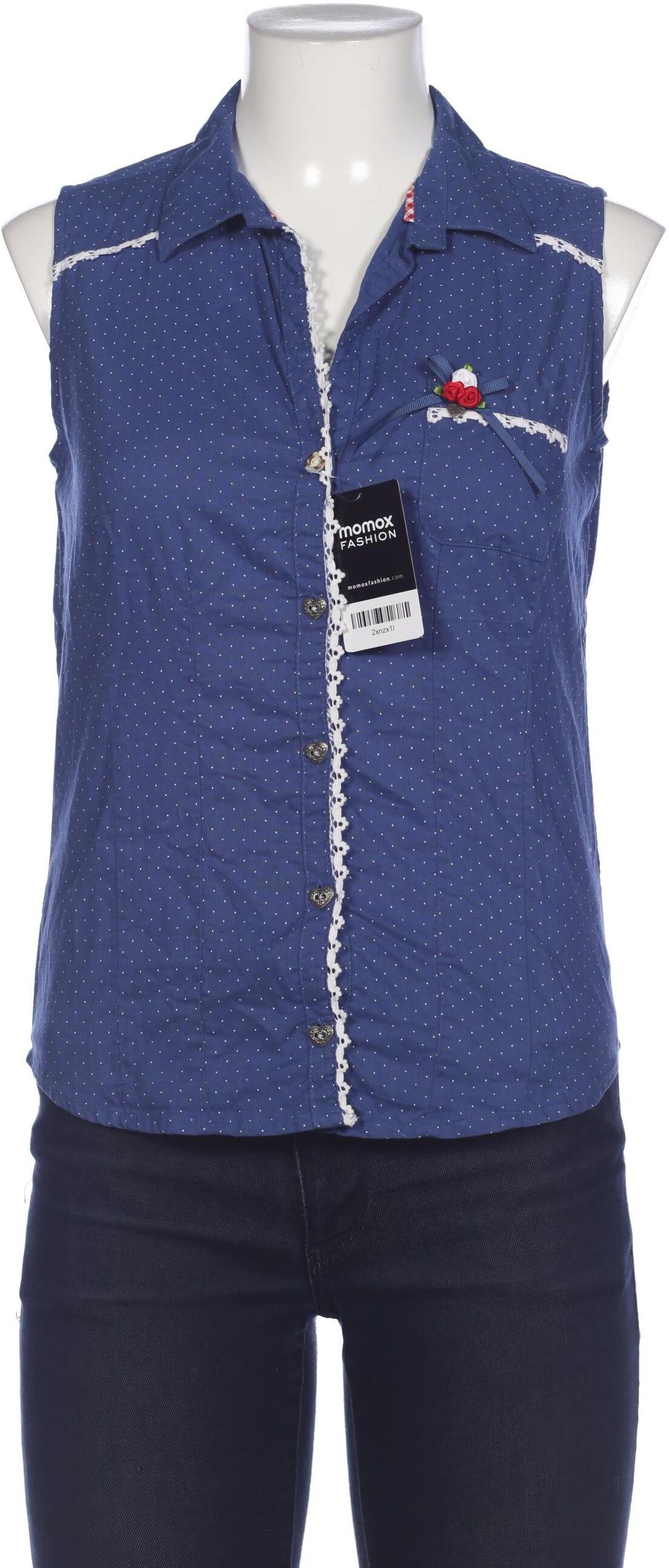 Stockerpoint Damen Bluse, Blau, Gr. EU 38, Baumwolle - Second Hand