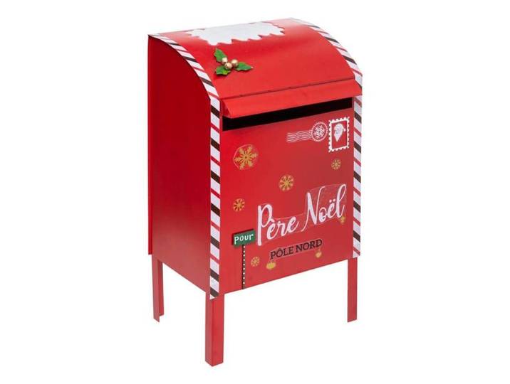 Grand Modèle Boite Lettres Rouge Métal H 80 - Atmosphera Créateur d'intérieur