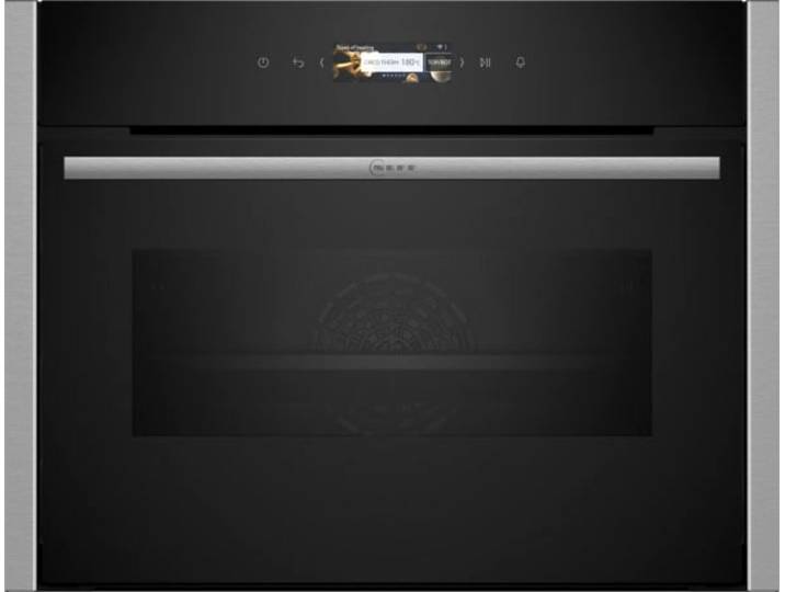 NEFF Backofen mit Mikrowelle C24MR21N0 , grau (silberfarben), B:59,6cm H:45,5cm T:54,8cm, Backöfen, Platzsparende Mikrowelle mit schonender Inverter-Technologie