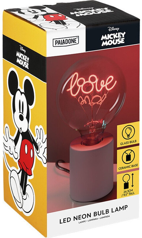 Paladone Mickey Mouse LED Neon Lamp - Rood - 24,3 cm