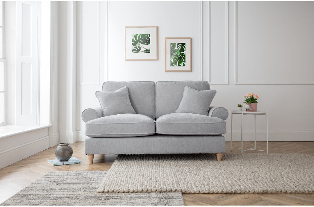 Three Posts Longfellow 2 Seater Chenille Sofa Ice
