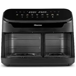 Hisense Heissluftfritteuse DOUBLE-HEATER/ 11l, Fritteuse, Schwarz