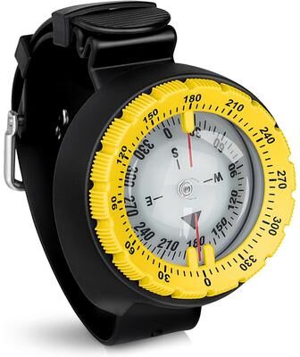 Multisell Products Hub Digital Underwater Diving Compass Waterproof Professional Scuba Navigator Watch For Swimming & Outdoor Adventures yellow