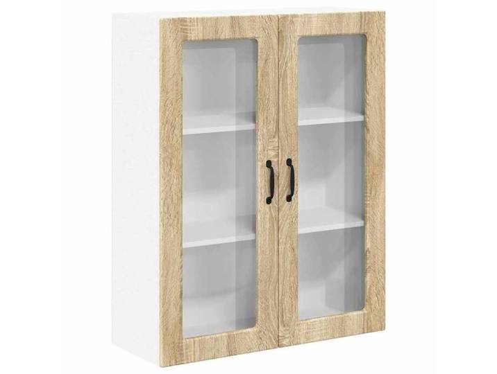 Promotion Noël）Meuble mural de cuisine -Élément Haut de Cuisine - Capacité max : 75 kg - Chêne Sonoma 80x31x100cm 02_474106