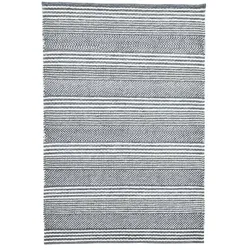 Handwebteppich   ¦ grau ¦ Wolle ¦ Maße (cm): B: 80