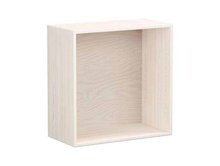 Naturwohnen Regalwürfel aus Massivholz Naturweiß 80x80x40 cm Laura Regalwürfel mit Rückwand bioola® colour veredelt 100% Bio & Vegan