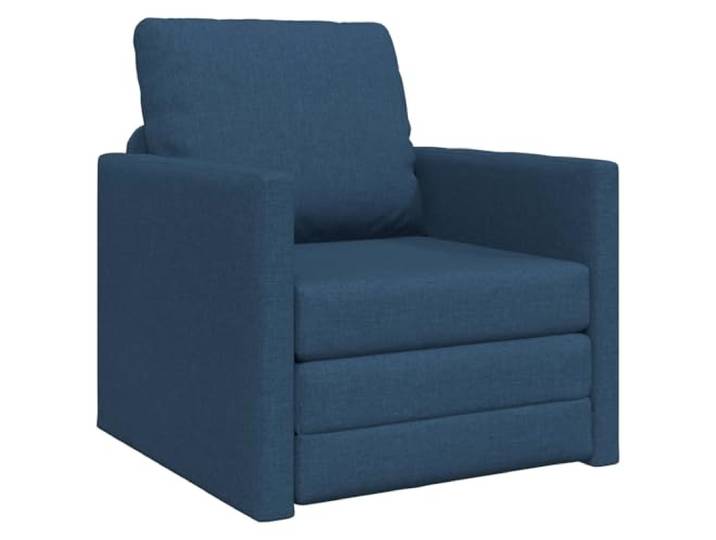 Todiikf Schlafsofa Blau mit Bettfunktion 74x77x81 cm Stoff Einzelsofa Kompakte Schlafcouch für Wohnzimmer und Gästezimmer, weiche Schaumstoffpolsterung und abnehmbare Kissen.