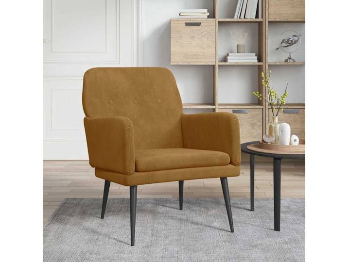 vidaXL Sessel, Sessel Braun 62x79x79 cm Samt