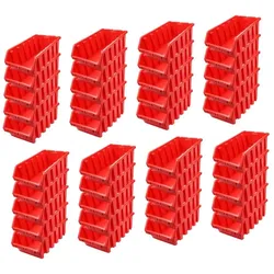PROREGAL Mega Deal 40x Sichtlagerbox 5 | HxBxT 18,7x33,3x50cm | Polypropylen | Rot | Sichtlagerbehälter, Sichtlagerkasten, Sortierbehälter