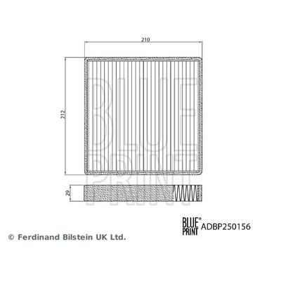 BLUE PRINT Filter, Innenraumluft adbp250156 für BYD