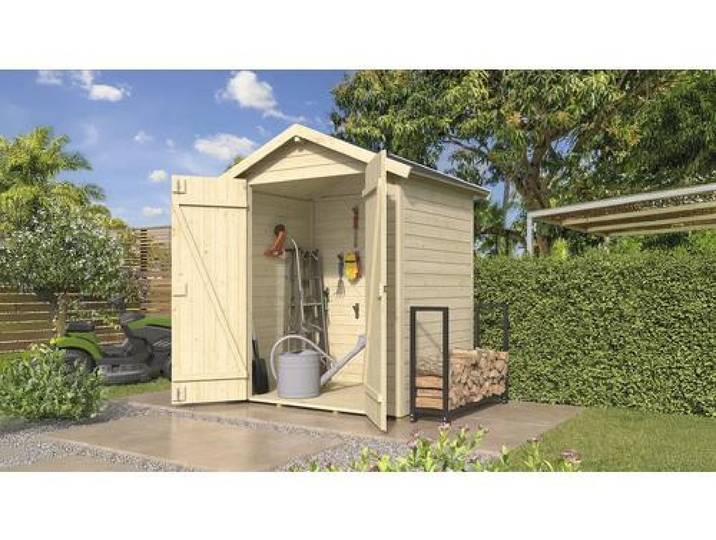Gartenhaus weka Mori 2.1 inkl. Fußboden 195 x 137 cm natur