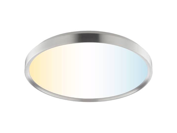 Plafonnier LED Ø 49cm Argenté Fer galvanisé Verre acrylique LED Module LED