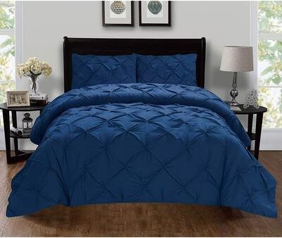 Elegant Comfort Luxury Super-Soft 3-Piece Pintuck Design Duvet Cover Set