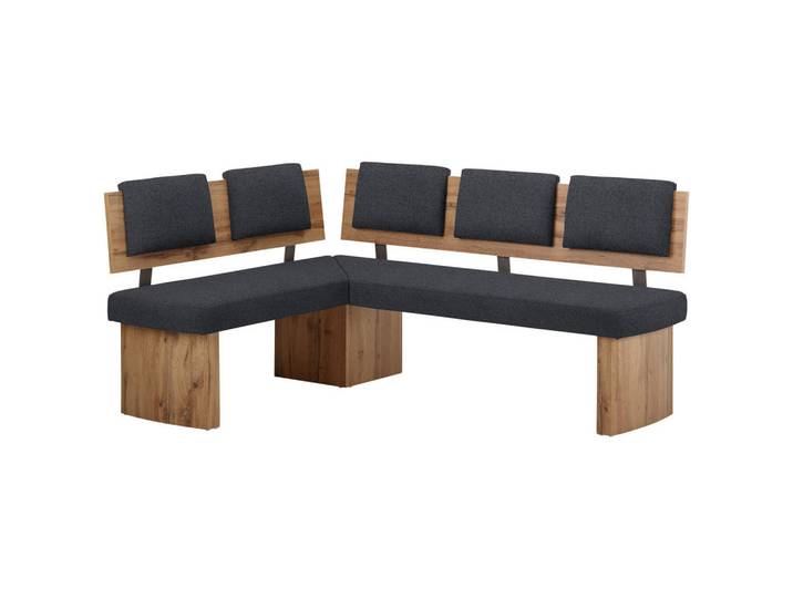 Cantus Eckbank, Anthrazit, Eichefarben, Uni, 180x140 cm, Esszimmer, Bänke, Eckbänke