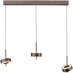 Paul Neuhaus LED Pendelleuchte Q-ROTATE 3 flammig braun höhenverstellbar