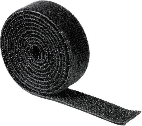 Hama Klettband beidseitig, universell, 1,9 x 100 cm, Schwarz Klettkabelbinder Schwarz 1St.