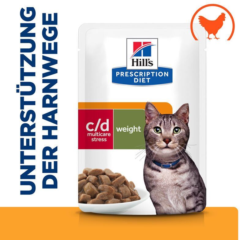 Hill's Prescription Diet C/D Urinary Stress + Metabolic Feline 12x85g 12x85 g Futter
