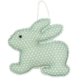 Krasilnikoff Oster Ornament, Bunnies, Osterhase Anhänger, 15x16 cm, dusty green