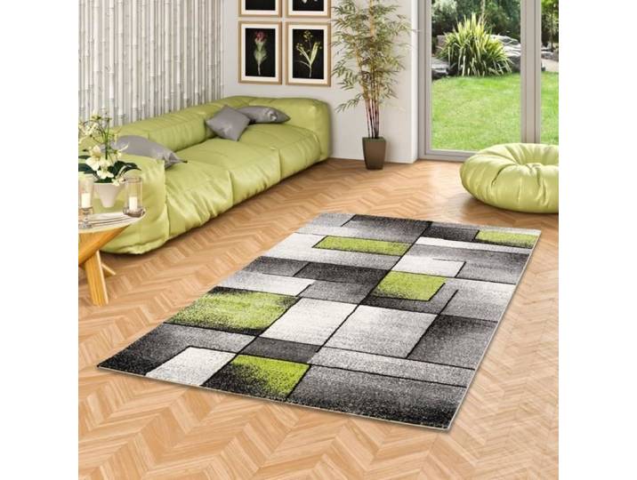 Tapis - PERGAMON - Brilliant - Motif fantasy - Gris vert - 120x170 cm - 5 tailles disponibles