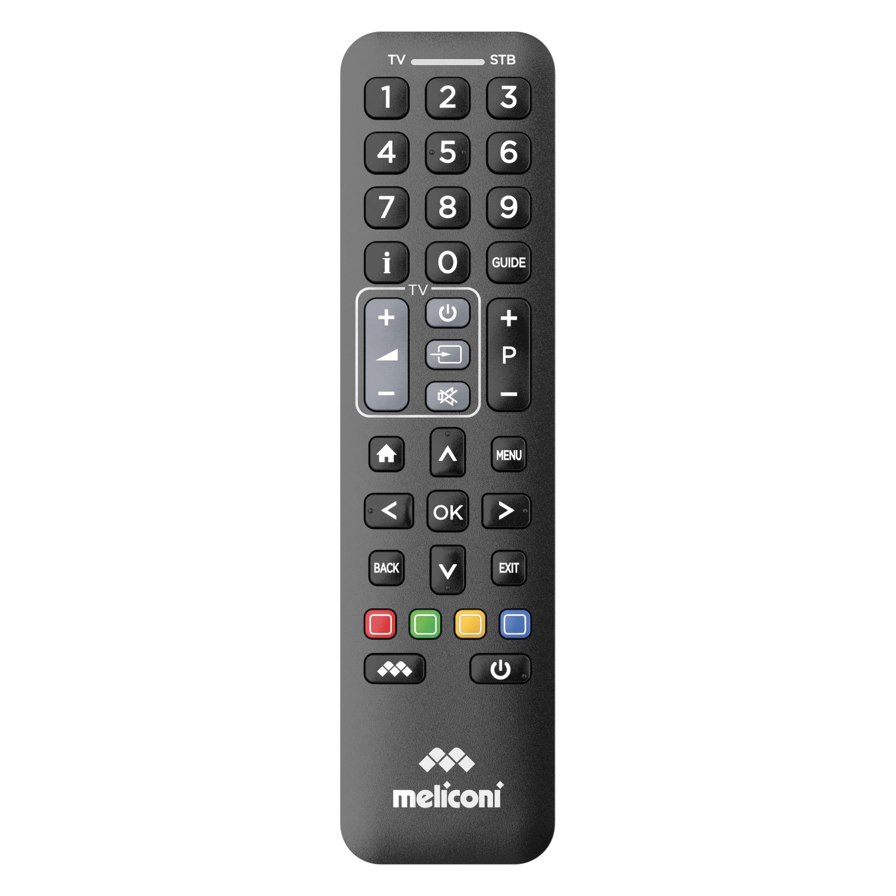 Meliconi Control 2+ IR Wireless TV-Fernbedienung, Set-Top-Box TV-Tasten (Infrarot) (808038)