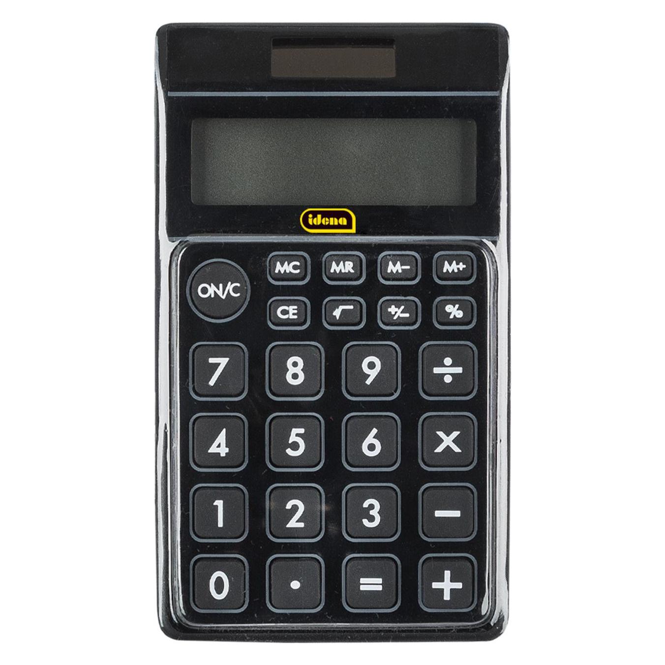 Idena Taschenrechner TR800 schwarz, 8-stellig (Batteriebetrieb, Solarenergie) (22658150)