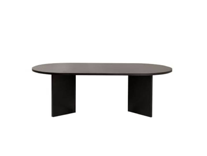 Hanah Home Couchtisch aus Holz Sand - 60 x 119 x 40 cm - Schwarzes Holz