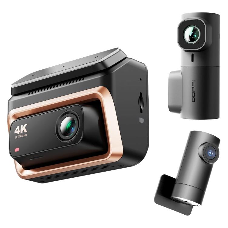 DDpai Z60 Pro Auto-Kamera mit Rück- und Innenkamera 3-CH, 4K, Wi-Fi, GPS, 3" LCD (Eingebautes Display, Eingebautes Mikrofon, GPS-Empfänger, WLAN, 4K) (DR2008B-03)