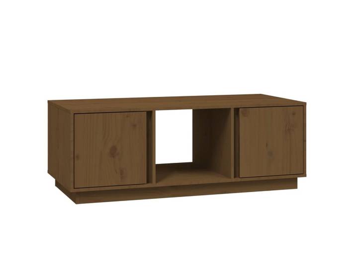 vidaXL Couchtisch Couchtisch Honigbraun 110x50x40 cm Massivholz Kiefer (1-St)