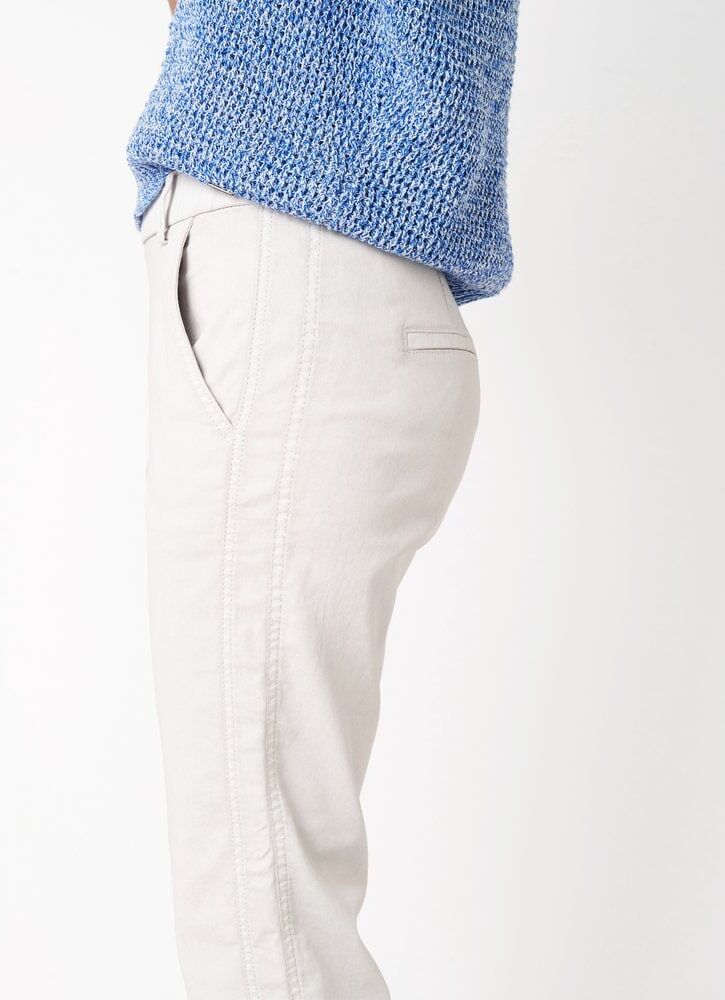 7/8-Hose TONI "Sue Cigarette 7/8", Damen, Gr. 36, N-Gr, beige (grau), Web, Obermaterial: 82% Baumwolle, 15% Polyamid, 3% Elasthan, unifarben, bequem 7/8-Länge, Hosen 7/8-Hose, mit seitlicher Ziernaht und bequemem Schlupfbund grau 36, N-Gr