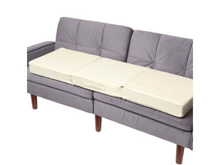Homescapes Sitzerhöhung Sofa 3-Sitzer Creme 150x50x10 cm, Dicke Sitzkissen Erhöhung für Erwachsene & Senioren, klappbares Aufstehkissen, orthopädischer Schaumstoff mit Baumwollbezug