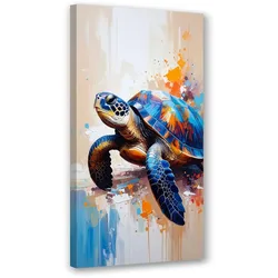 LEINWANDBILD Schildkröte Reptilien Meer Ozean 50x100cm