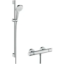hansgrohe, Duschsystem, HG Brausekombi CROMA SELECT E VARIO Shower Set 900mm weiss/chrom