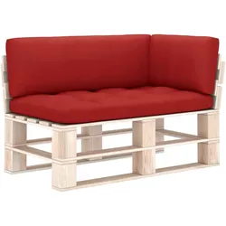 vidaXL Palettenkissen 3-tlg. Rot Stoff