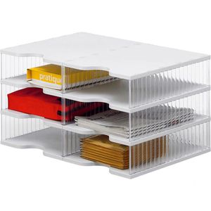 Styro Styro Sortierstation 228-0203  big Duo, A4, 6 Fächer, 3 Etagen, Kunststoff, transparent