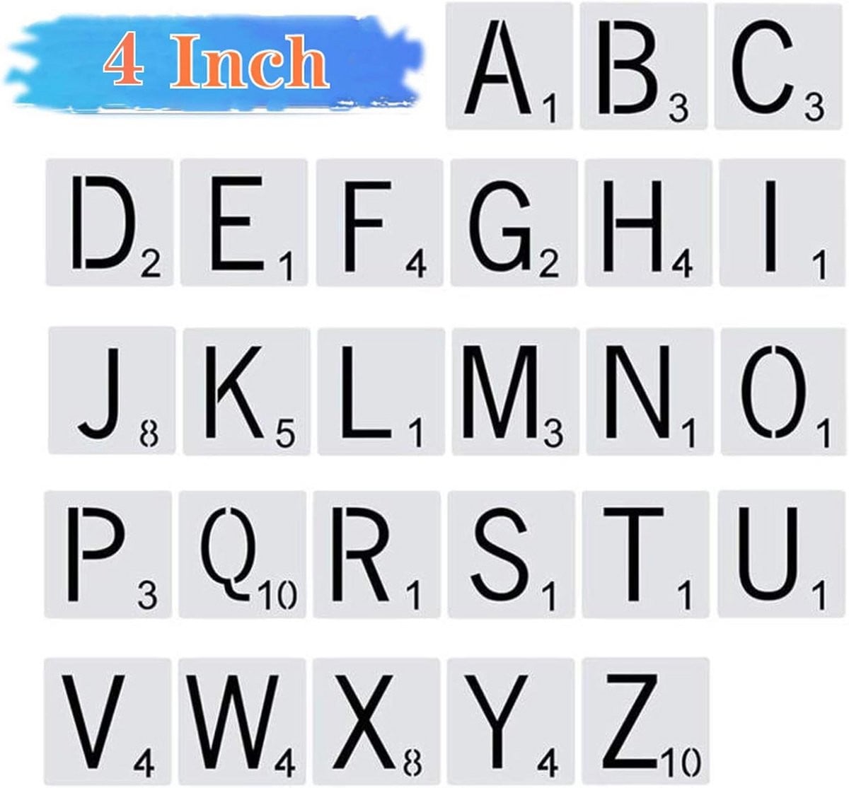 26 Delige Herschrijfbare Letter Sjabloon Set voor Knutselen en Muurdecoratie