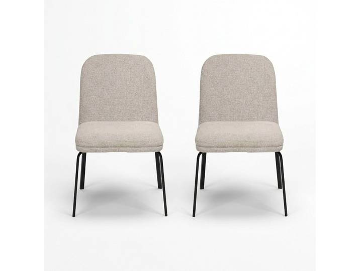 Xlmoebel Sitzgruppe Weiße Polsterstühle im Designerstil für hohen Sitzkomfort, (2x Stuhle, 2-tlg., 2x Stuhle), Hergestellt in Europa