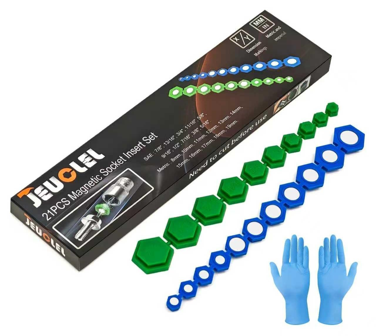21 Stuks Magnetische Socket Insert Adapter Set