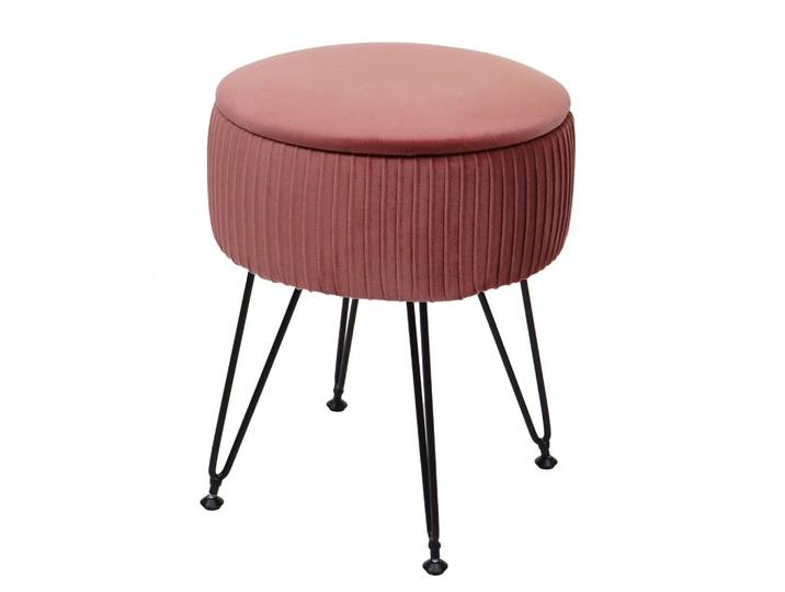 SITZHOCKER Altrosa, Schwarz