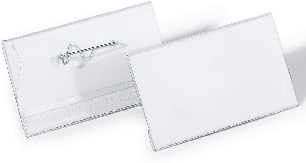 Namensschilder mit Wellennadel, HxB 40 x 75 mm, VE 200 Stk DURABLE