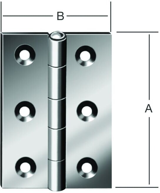VORMANN Charnière de porte demi-largeur L63xH90mm, galvanisée roulée (000502090Z)