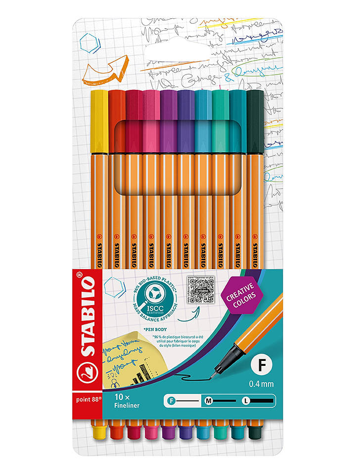 Fineliner "STABILO point 88" - 10 Stück - onesize