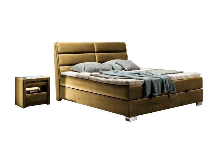 Xlmoebel Bett Luxus Boxspringbett aus Stoff für stilvolles Schlafzimmerdesign (Bett), Hergestellt in Europa