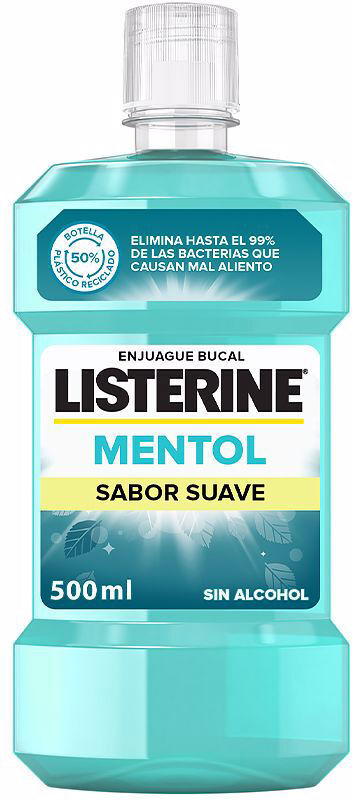 Listerine Menthol Doux Bain de bouche 0% alcool 500 ml
